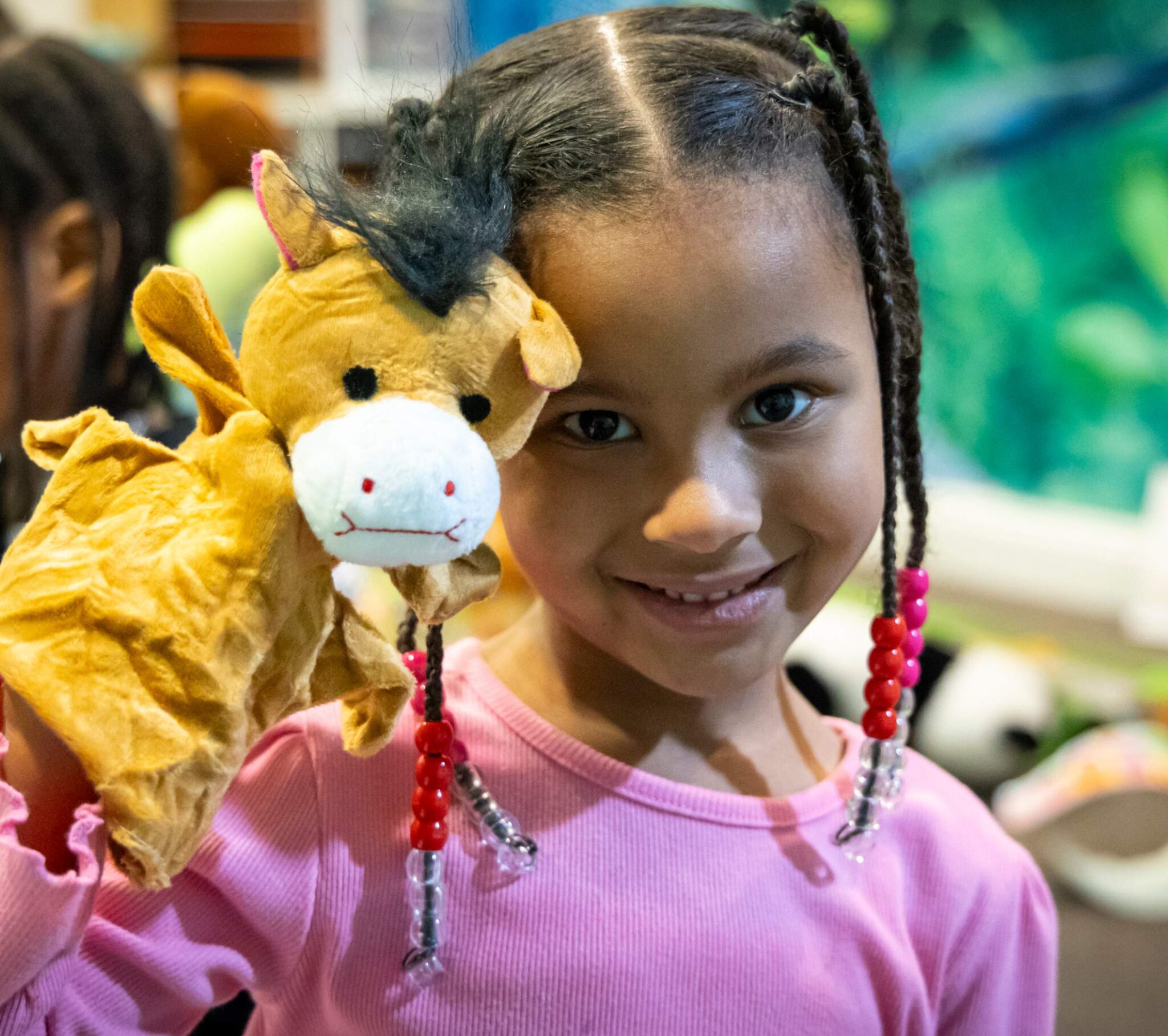 Girl with a puppet